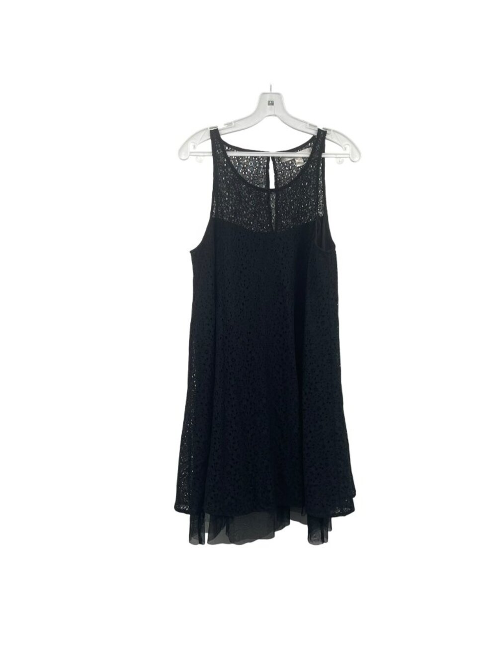 LC Lauren Conrad Sleeveless Dress Lace/Tulle Black Size 10
